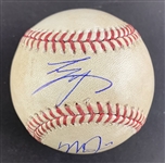 Mike Trout & Shohei Ohtani Game Used & Signed OML Baseball :: Used 7-27-2019 LAA vs BAL (MLB Holo & PSA/DNA LOA)