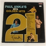 Paul Anka Signed "21 Golden Hits" Vinyl Record Album Cover (Beckett Cert)