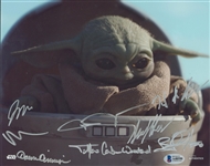 The Mandalorian: Baby Yoda Cast Signed 8" x 10" Color Photo (Beckett/BAS LOA)