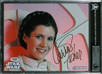 Star Wars: Carrie Fisher Signed 8" x 10" Color Photo as Princess Leia with GEM MINT 10 Autograph! (Beckett/BAS Encapsulated)