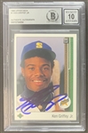 Ken Griffey Jr. Signed 1989 Upper Deck #1 w/ GEM MINT 10 AUTO! (Beckett/BAS)