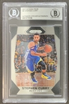 Stephen Curry Signed 2017-18 Panini Prizm #41 (Beckett/BAS Encapsulated)