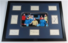 Star Trek: Original Series Autograph Display w/ Shatner, Nimoy, & 6 Others! (Beckett/BAS)(JSA LOA)