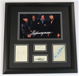 The Highwaymen: Group Signed Autograph Display w/ Johnny Cash, Waylon Jennings, & More! (JSA LOA)