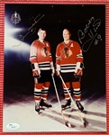 Bobby Hull & Stan Mikita Signed 8" x 10" Color Photo (JSA COA)
