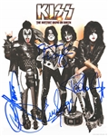 KISS Group Signed 8” x 10” Photo w/ New Lineup (4 Sigs) (Third Party Guaranteed)