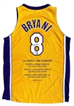 Kobe Bryant Signed Limited Edition Lakers Jersey with Commemorative Embroidered "Three-Peat" Tribute (Upper Deck/UDA Hologram & PSA/DNA LOA)