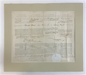 President Ulysses S. Grant Signed 1871 Four Language Ships Paper in Matted Display (Third Party Guaranteed)