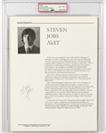 Steve Jobs RARE Signed Biography Page from 1990 Computer Publishing Conference Program (PSA/DNA Encapsulated)