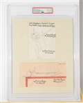 Led Zeppelin: Multi-Signed Page w/ NM-MT 8 Autographs! (PSA/DNA Encapsulated)