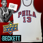 Wilt Chamberlain Signed Ltd. Ed. 100-Point Game 61-62 Mitchell & Ness Philadelphia Warriors Jersey (UDA COA & Beckett/BAS LOA)