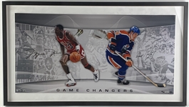 Michael Jordan & Wayne Gretzky Signed Limited Edition Game Changer Display (UDA)
