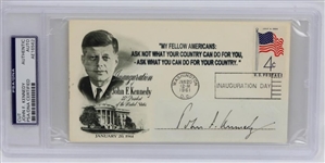 John F. Kennedy Signed Inauguration Day First Day Cover (PSA/DNA Encapsulated)