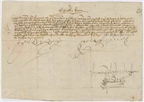 King Ferdinand and Queen Isabella Incredibly Rare Dual Signed Document from 1492 (Columbus Voyage Year!)(JSA LOA)