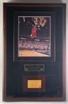 Michael Jordan Signed & Framed 1998 Finals Floor Shadowbox Display (UDA)