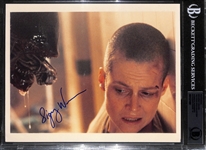 Sigourney Weaver Signed 8" x 10" Color Photo from "Alien" with GEM MINT 10 Autograph (Beckett/BAS Encapsulated)(Grad Collection)