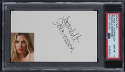 Scarlett Johansson Signed 3" x 5" Card with Early Every-Letter Autograph & GEM MINT 10 Auto! (PSA/DNA Encapsulated)
