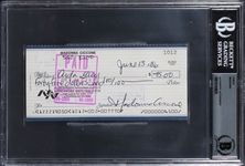 Madonna Handwritten & Signed Personal Bank Check from 1986 (Beckett/BAS Encapsulated)