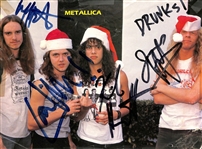 Metallica Group Signed Color Magazine Page Photograph with Cliff Burton (Beckett/BAS LOA)(Grad Collection)