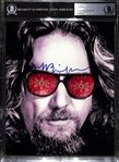 Jeff Bridges Signed 8" x 10" Photo as "The Dude" from Kingpin! (Gem Mint 10! Auto)(Beckett/BAS Encapsulated)(Grad Collection)