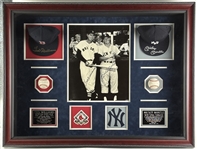 Mickey Mantle & Ted Williams Autographed Memorabilia Display w/ Caps, Baseballs, & Photos! (UDA)(Third Party Guaranteed)
