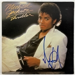 Michael Jackson Boldly Signed "Thriller" Record Album w/ Gem Mint 9 Autograph! (JSA LOA)