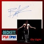 Brandon Lee RARE In-Person Signed 4" x 6" Index Card (Ex. Harvey and Rhoda Kuflik Collection)(Beckett/BAS & PSA/DNA LOAs)