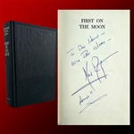 Neil Armstrong Signed Vintage FIRST EDITION Hardcover "First On The Moon" Book with "Apollo 11" Inscription (Third Party Guaranteed)