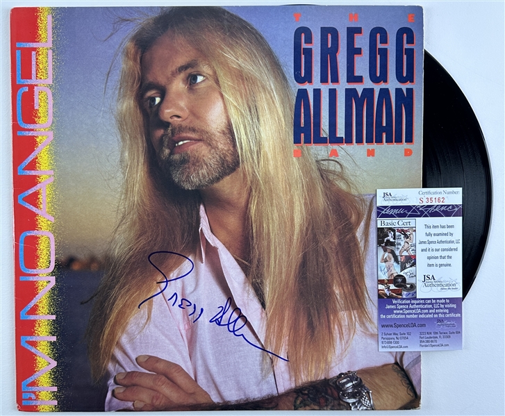 Gregg Allman Signed "Im No Angel" Record Album (JSA COA)
