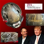 Tom Brady & Donald Trump One-of-a-Kind Signed Tampa Bay Buccaneers Full Size Football Helmet (JSA LOA & Fanatics Hologram)