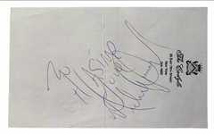 Michael Jackson Signed 4.5" x 7" Sheet of Stationary from The Carlyle Hotel NYC (JSA LOA)