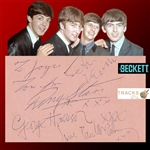 The Beatles Superb Vintage Signature Set on 3" x 5" Sheet (c.1963)(Tracks UK & Beckett/BAS LOAs)