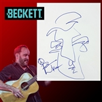 Dave Matthews RARE In-Person Hand Drawn & Signed Sketch (Beckett/BAS LOA)