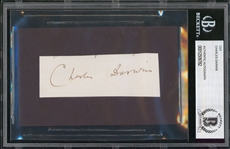 Charles Darwin Rare Autographed Document Segment (Beckett/BAS Encapsulated)