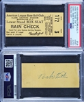 Babe Ruth Extremely Rare Signed 1926 Home Run Ticket (PSA Good 2, PSA/DNA 8 Auto)