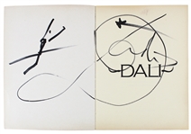 Salvador Dali Signed "Dali" First Printing Book with Bold Signature & Sketch! (JSA LOA)