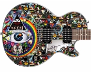 Pink Floyd David Gilmour Signed Custom Graphics Acid Sheet Trip Epiphone Guitar (JSA)(ACOA)