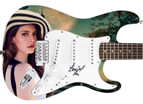 Lana Del Rey Signed Custom Graphic Guitar (Third Party Guaranteed)