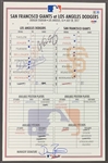 Corey Seager & Dave Roberts Signed & Game Used July 28th, 2017 Lineup Card (MLB Holo)(PSA/DNA)