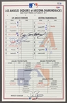 Cody Bellinger (NL ROY) & Dave Roberts Signed & Game Used August 9th, 2017 Lineup Card (MLB Holo)(PSA/DNA)