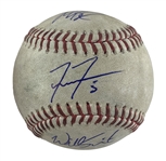 2023 Dodgers All-Stars: Mookie Betts, Freddie Freeman, & Will Smith Signed & Game Used 2023 OML Baseball :: Ball Pitched to All 3 Players! (PSA/DNA & MLB Hologram)