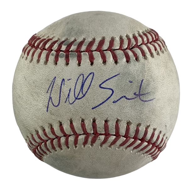 Will Smith Game Used & Signed OML Baseball :: Pitched to Smith 6-12-2021 LAD vs SEA (MLB Holo & PSA/DNA)