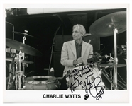 The Rolling Stones: Charlie Watts Signed 8" x 10" Promotional Photograph (Third Party Guaranteed)