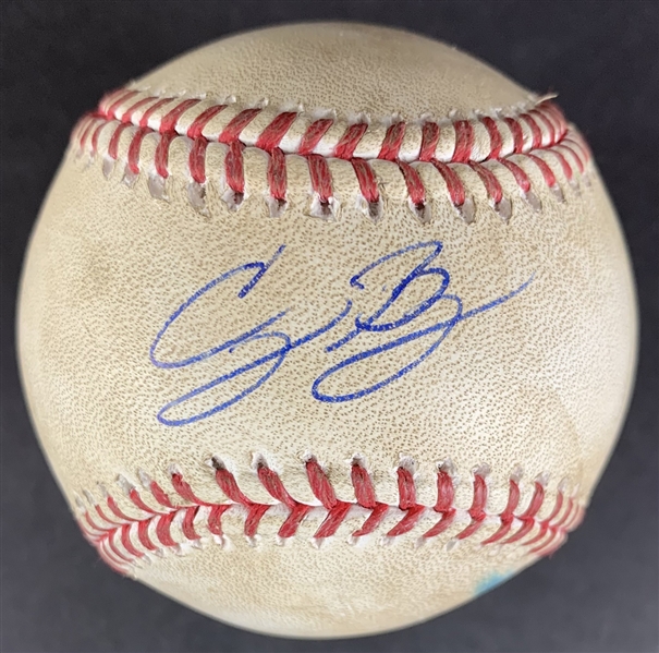 Cody Bellinger Game Used & Signed OML Baseball :: Used in Play 5-2-2017 LAD vs SFG (PSA/DNA COA & MLB Holo)