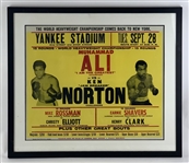 1976 Original Muhammad Ali vs. Ken Norton On-Site Fight Poster in Framed Display