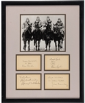 The Four Horsemen of Notre Dame Signed Vintage Index Card Display (Beckett/BAS & PSA/DNA)