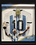 Lionel Messi Signed Jersey in Custom LED Shadowbox Display (Beckett/BAS)