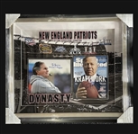 Bob Kraft & Bill Belichick Signed 8" x 10" Photos in Framed Patriots Display (PSA/DNA)(Third Party Guaranteed)