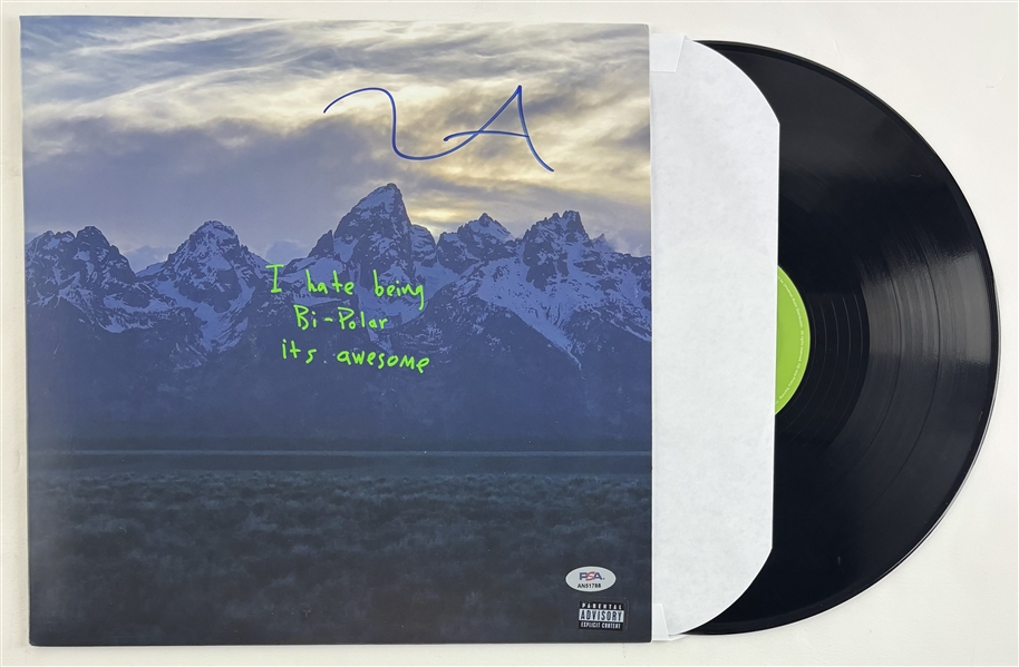 Kanye West Signed I Hate Being Bi-Polar Its Awesome Album Cover (PSA/DNA)