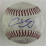Mike Trout & Shohei Ohtani Game Used & Signed OML Baseball :: Used 5-31-2013 LAA vs BAL (MLB Holo & PSA/DNA LOA)